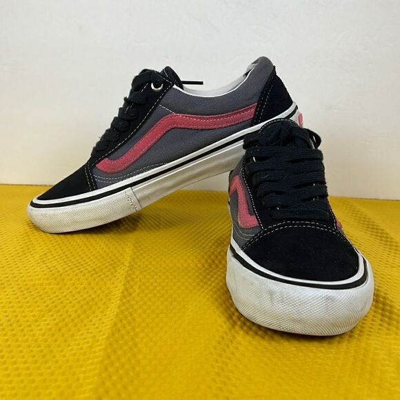 Vans Old Skool Classic Suede Canvas Duracap Pink Navy Blue Shoes Mens 5 - Picture 1 of 9